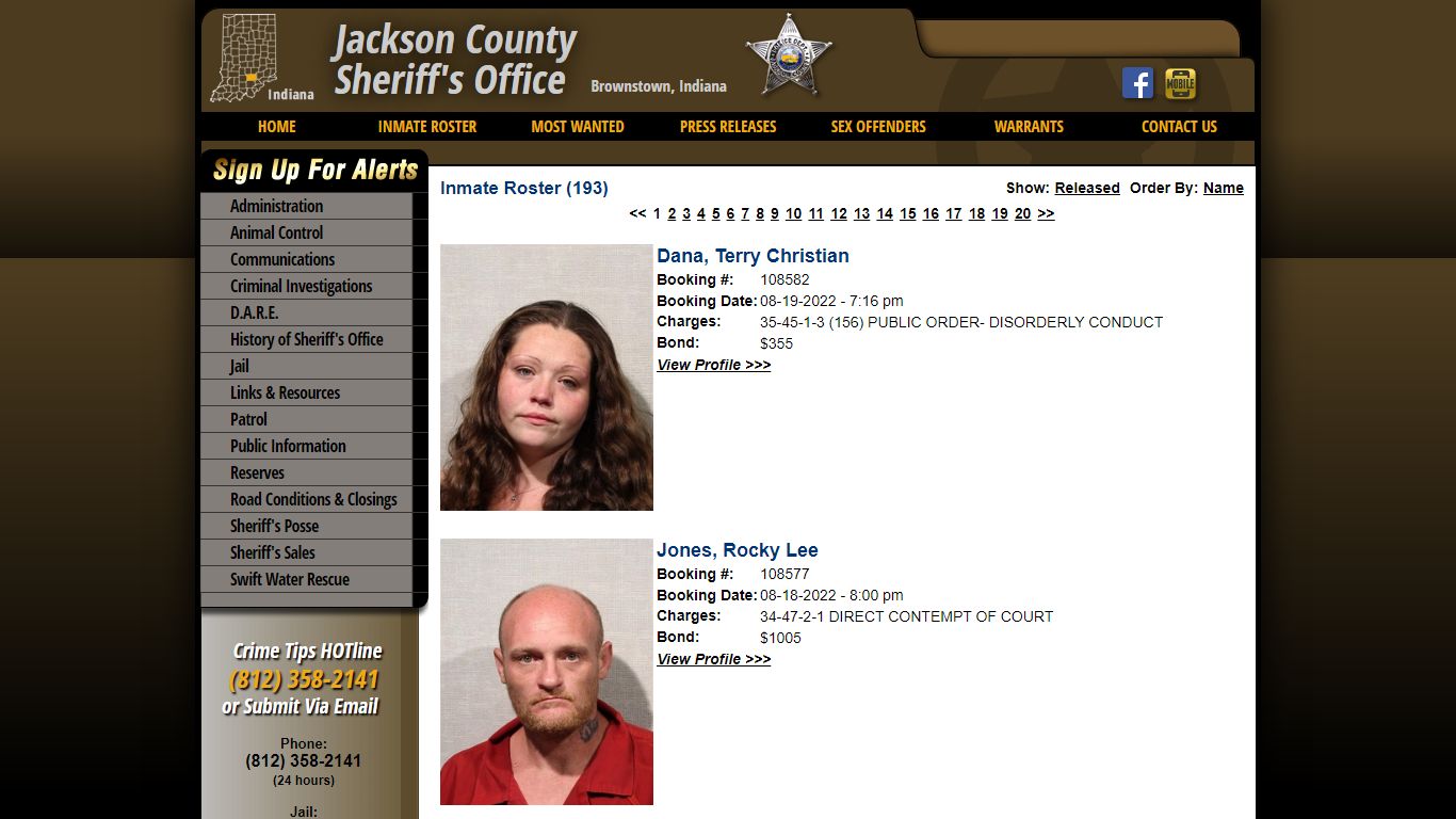 Inmate Roster - Current Inmates Booking Date Descending - Jackson ...